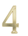 Numero 4 slim 4" latón brillante Lock
