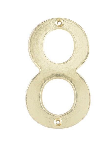 Numero 8 slim 4" latón brillante Lock