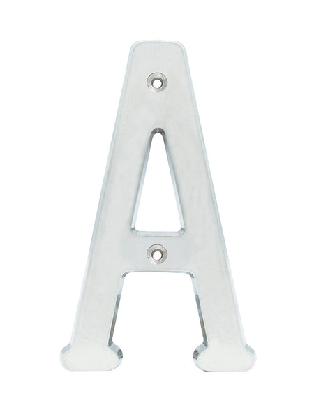 Letra A slim 4" cromo satinado Lock