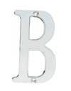 Letra B slim 4" cromo satinado Lock