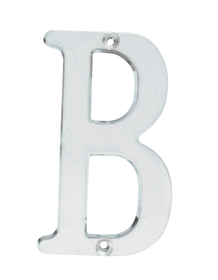Letra B slim 4" cromo satinado Lock