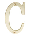 Letra C slim 4" latón brillante Lock
