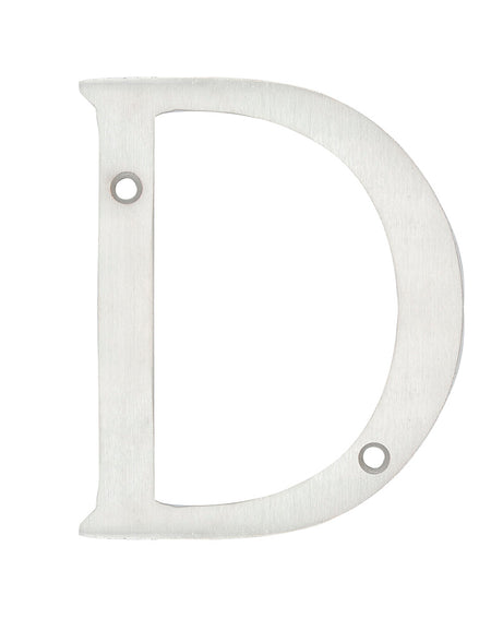 Letra D slim 4" cromo satinado Lock