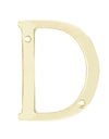 Letra D slim 4" latón brillante Lock