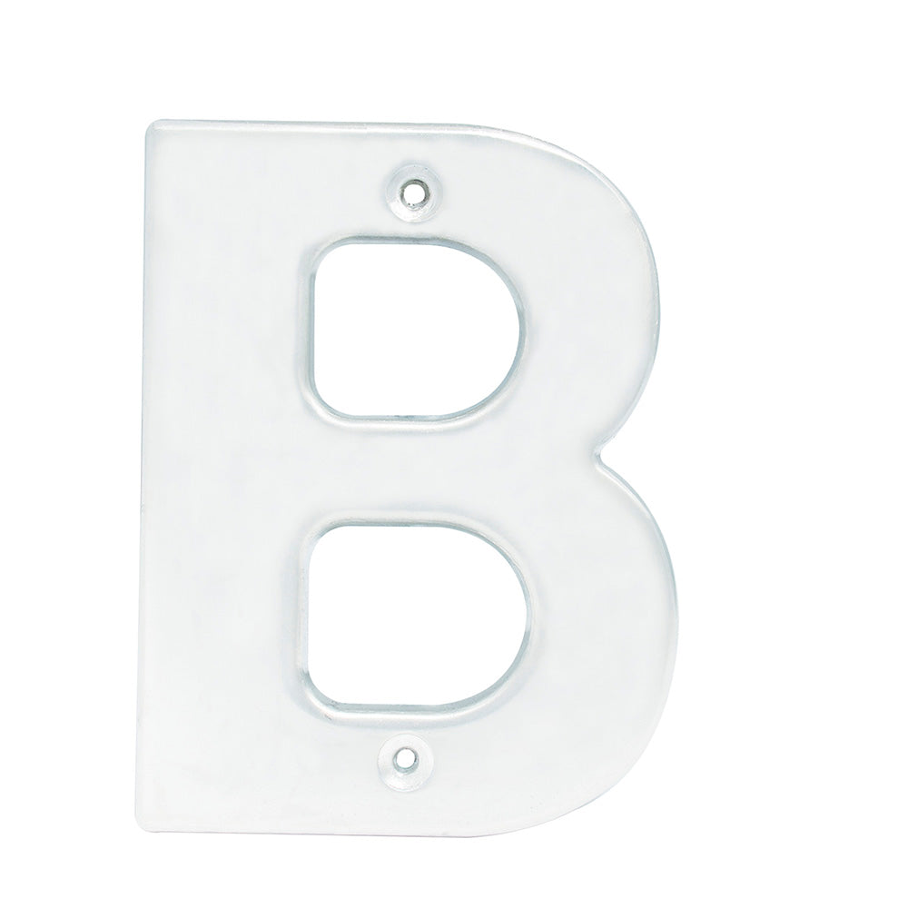 Letra B bold 4" cromo satinado Lock
