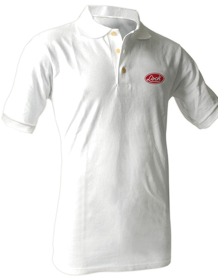 Playera tipo polo Lock blanca talla M Lock