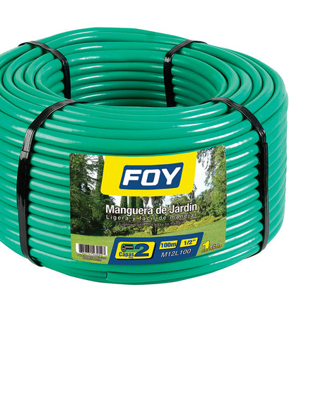 Manguera lisa 2 capas 1/2" rollo 100m Foy