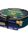 Surtek Manguera tramada verde 5/8" armada conector metal 25m