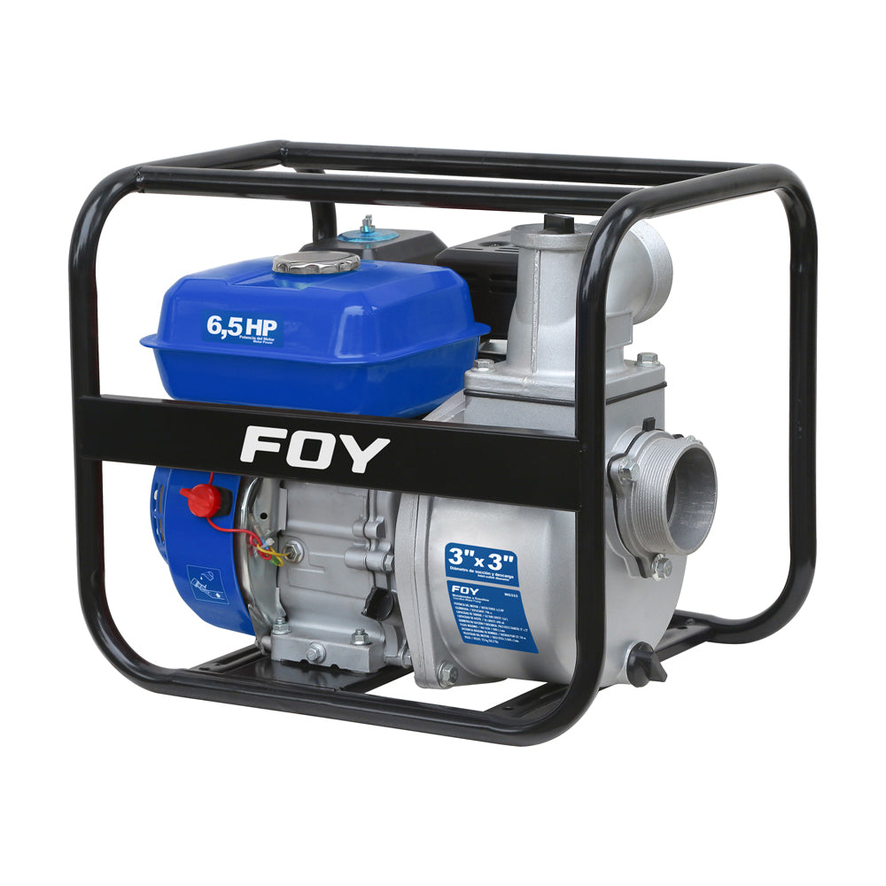 Motobomba 6.5HP, 196cc, flujo máximo 1000 L/min, 3.6 L Foy