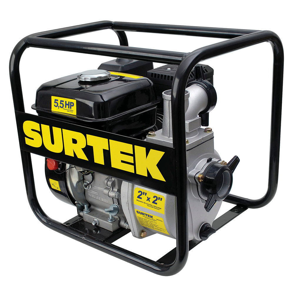Motobomba a gasolina 2" x 2" 5.5HP 163CC Surtek