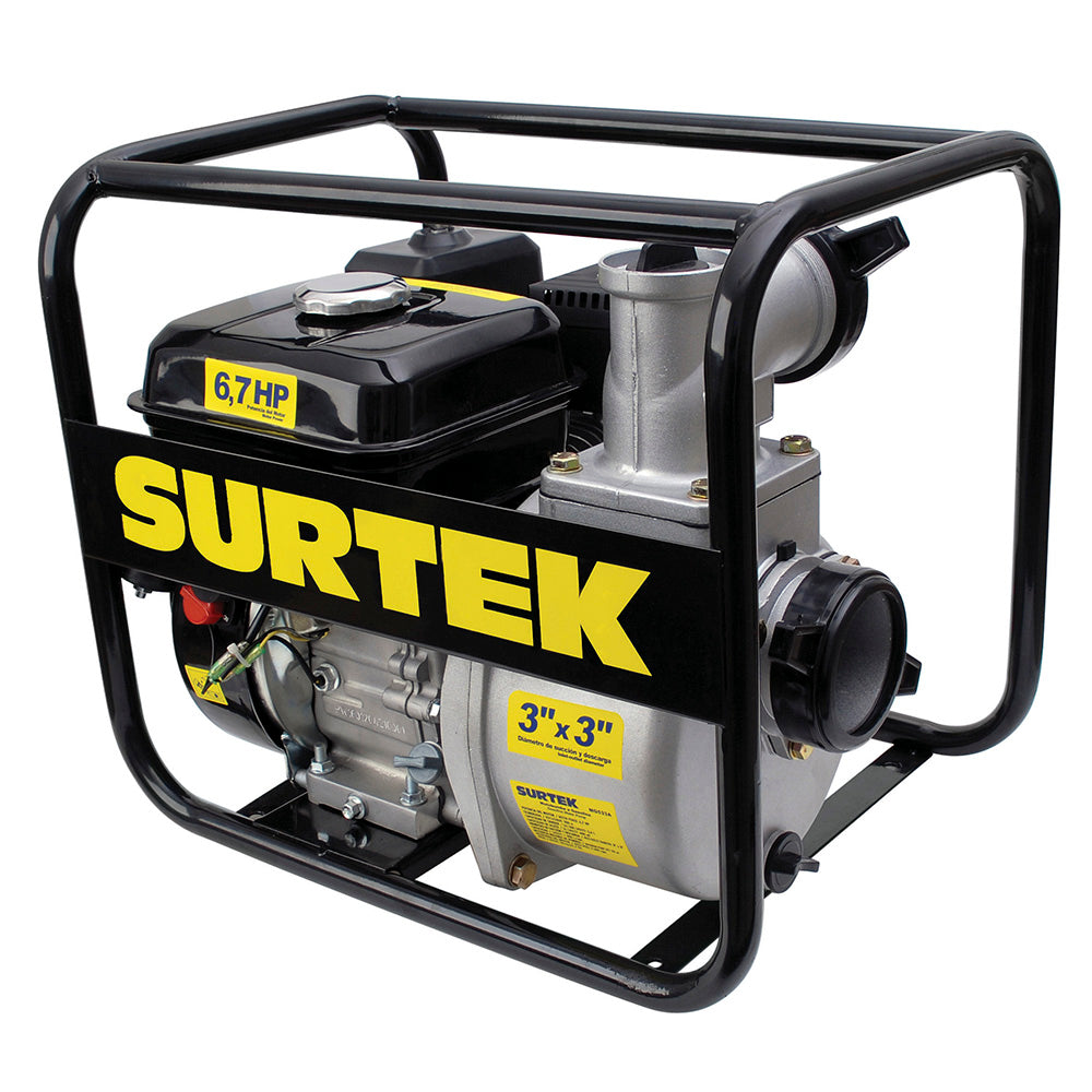 Motobomba a gasolina 3" x 3" 6.7HP 200CC Surtek