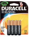 Pila alcalina marca Duracell® AAA con 4 piezas Surtek
