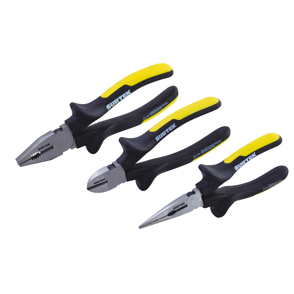 Surtek Juego de 3 pinzas 1000V