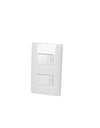Placa con 2 interruptores sencillos blanco Surtek