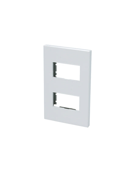 Placa 2 módulos blanco 1/2 Surtek.