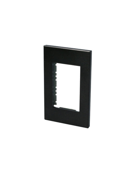 Placa 1 módulo negro 1/1 Surtek.