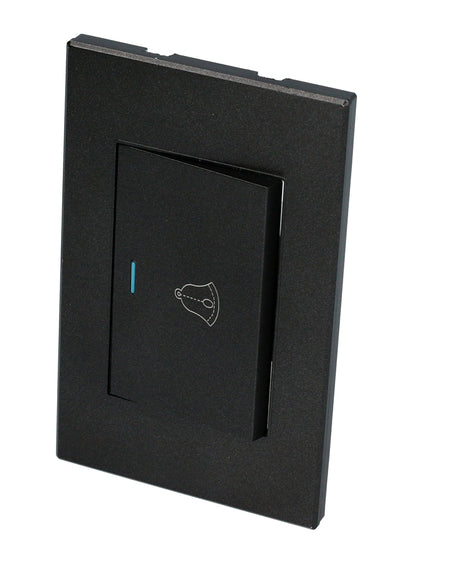 Placa con timbre negro 1/1 Surtek.