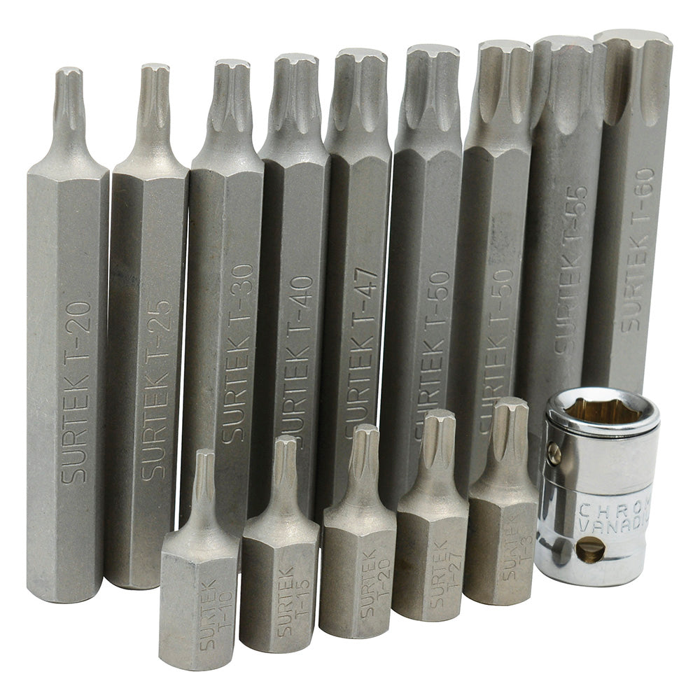 Juego de 15 puntas Torx® intercambiables en juego Surtek