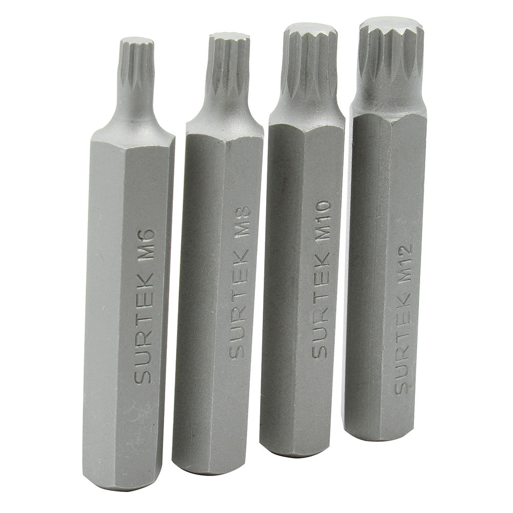 Juego de 4 puntas triple cuadro intercambiables Surtek