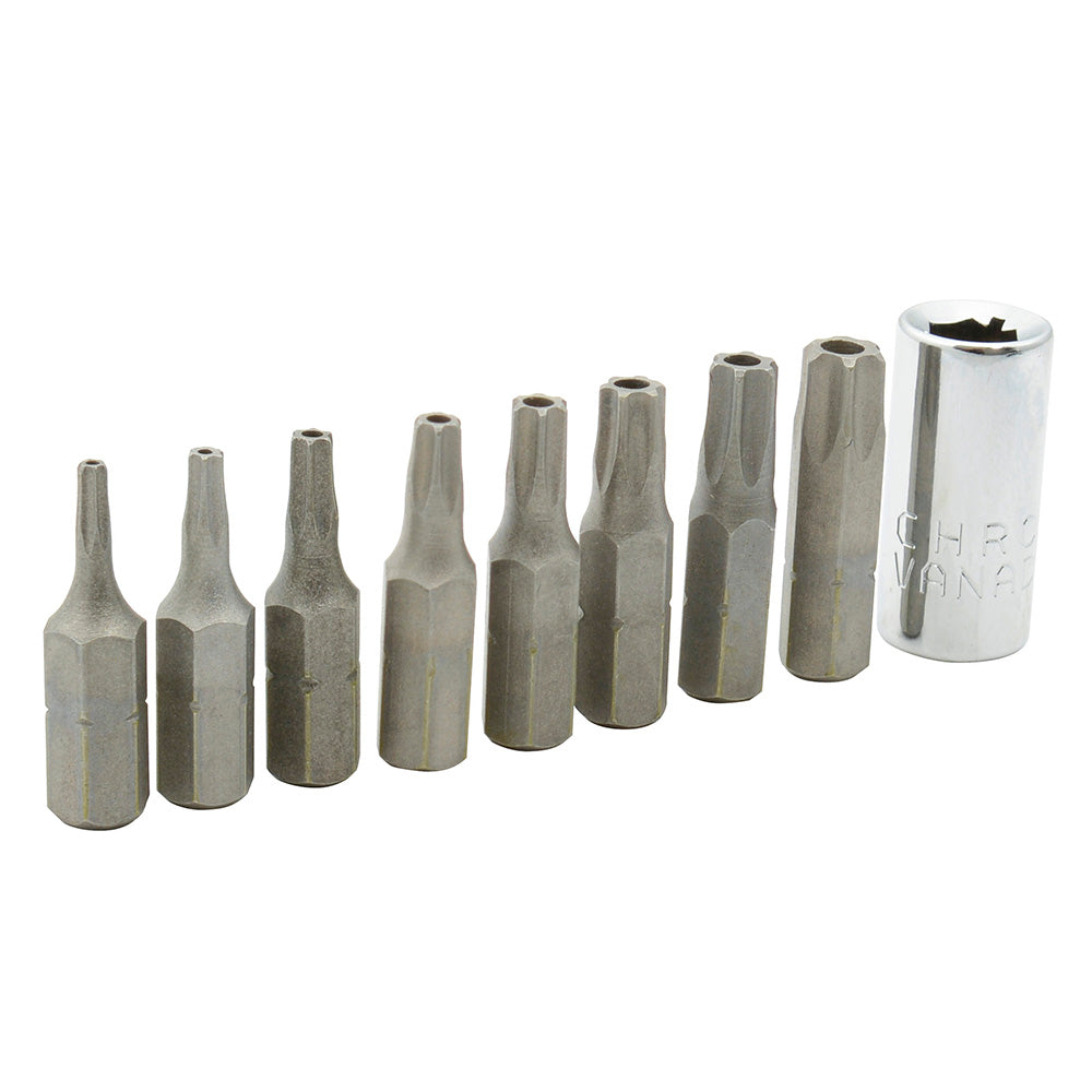 Juego de 9 puntas Torx® intercambiables en juego Surtek