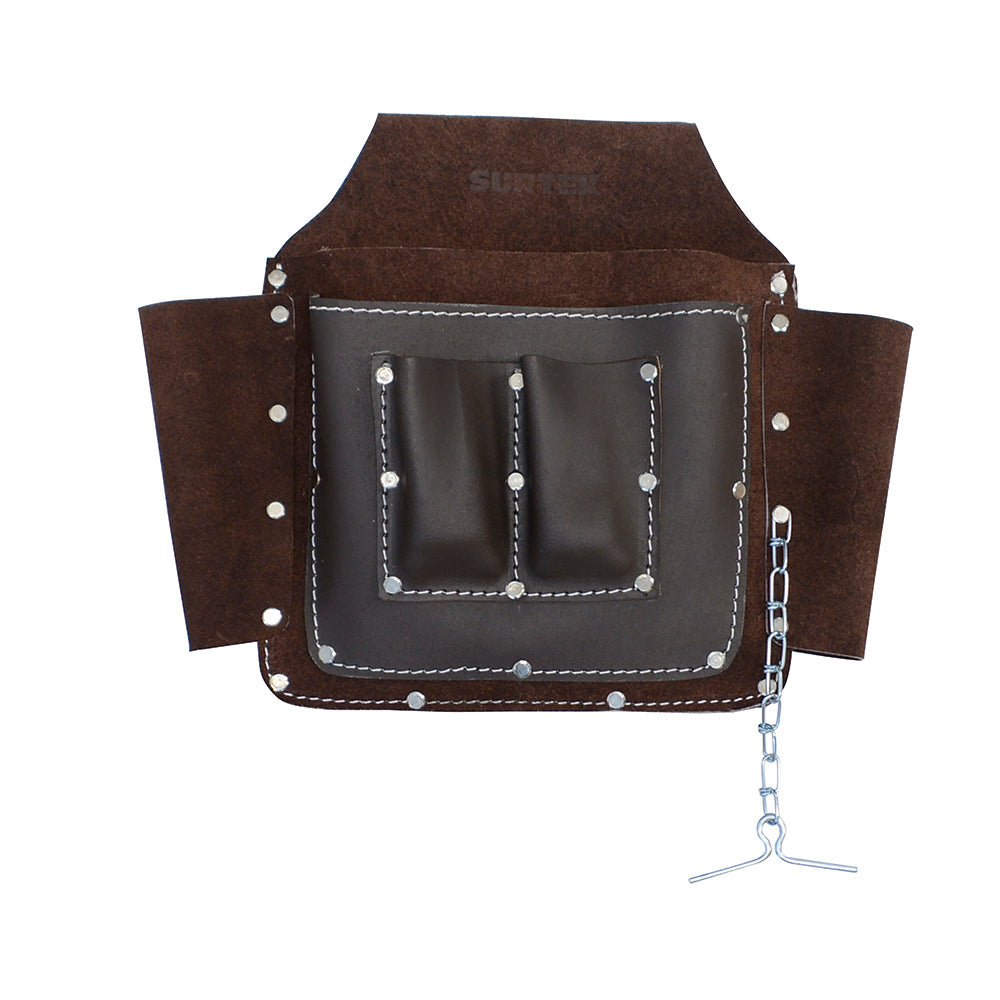 Surtek Portaherramientas cuero  7 compartimientos