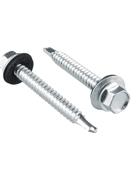 Pija con cabeza hexagonal, con rondana y punta de broca #14,1" Surtek, bolsa con 100 pzas