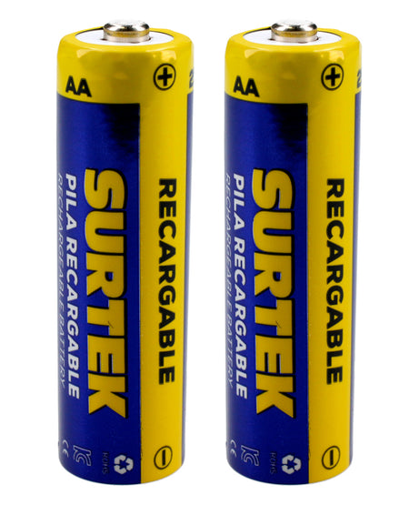 Pilas recargables AA blíster con 2 piezas Surtek.