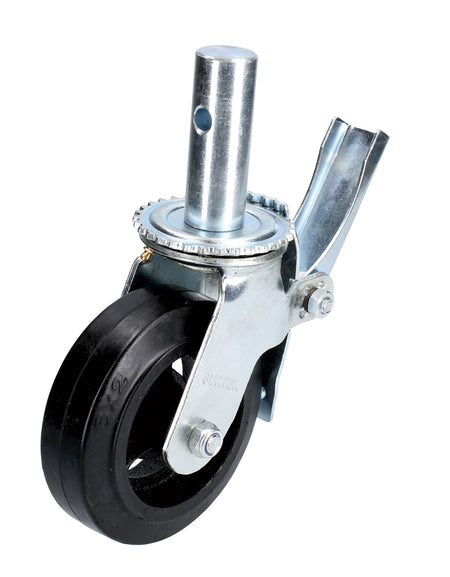 Rodaja para andamio de hule con freno de 6" Surtek