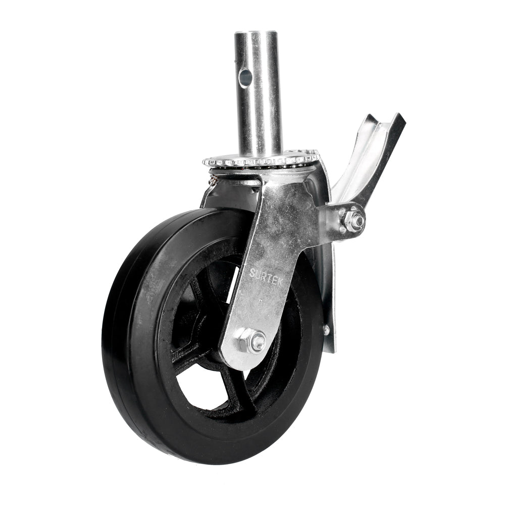 Rodaja para andamio de hule con dreno de 8" Surtek