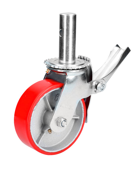 Rodaja para andamio de poliuretano con freno de 6" Surtek