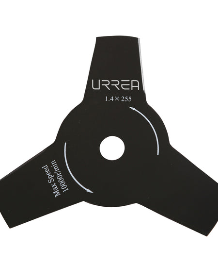 Cuchilla para desbrozadora Urrea DG843 y DG852 con diámetro de 255 mm, velocidad máxima de 10 000 rpm. Urrea