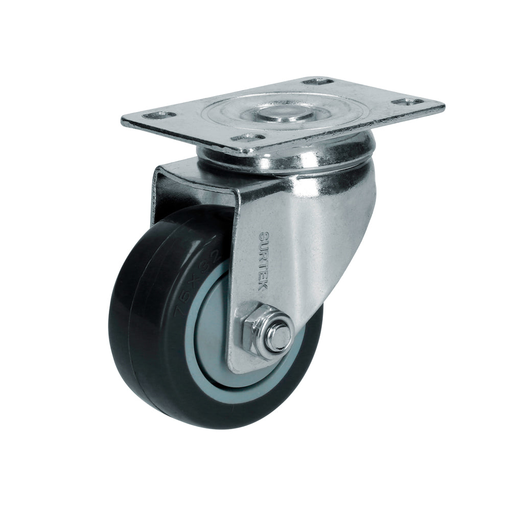 Rodaja de polipropileno y poliuretano Giratoria de 3" Surtek