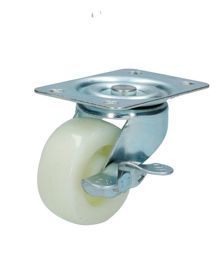 Rodaja de polipropileno giratoria con freno de 2 1/2" Surtek