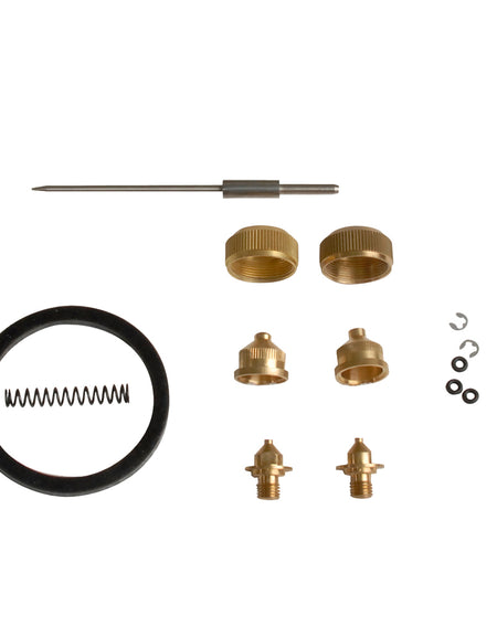 Repuesto para pistola para pintar de baja presión PPB2. Incluye 1 aguja, 2 boquillas, 2 tapas de boquilla, 3 juntas, 2 roscas, 2 o'ring, 1 resorte, 1 empaque Surtek