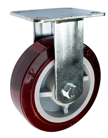 Rodaja de PU marrón fija 6" Surtek