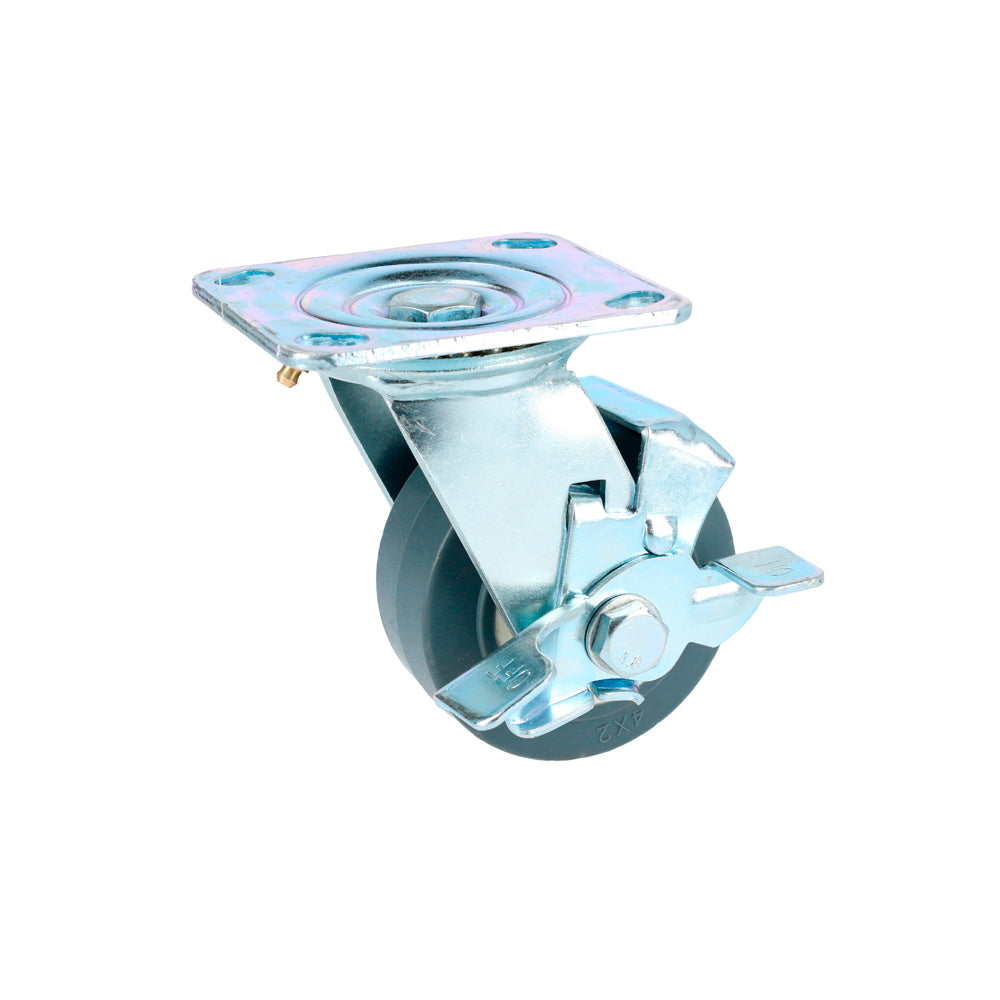 Rodaja de TPR giratoria con freno 8" Surtek