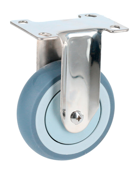 Rodaja de TPR fija 4" con herrajes de acero inoxidable Surtek