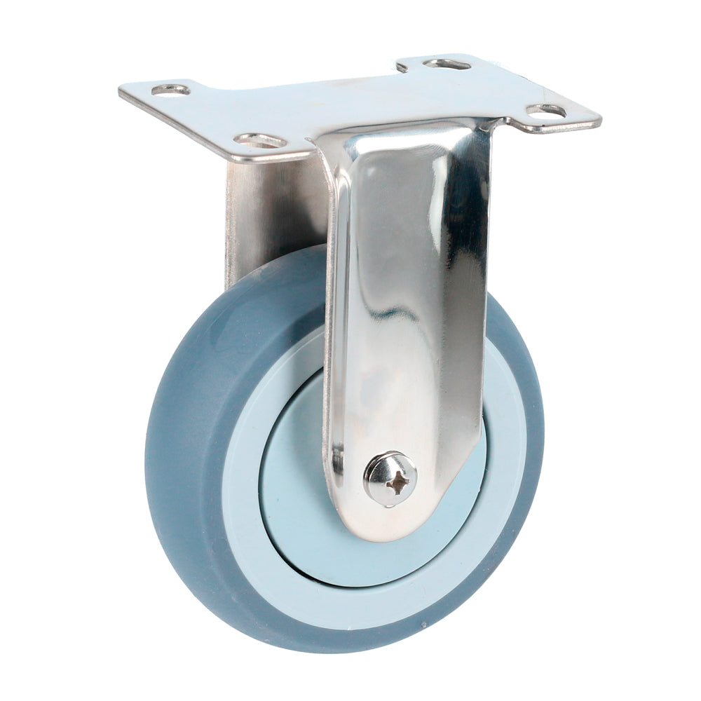 Rodaja de TPR fija 4" con herrajes de acero inoxidable Surtek