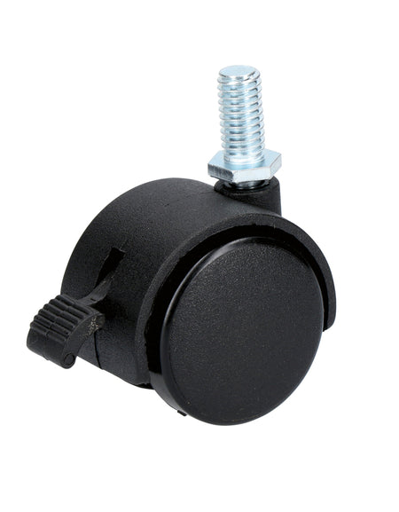 Rodaja tipo yoyo de espiga con rosca y freno de 40 mm Surtek