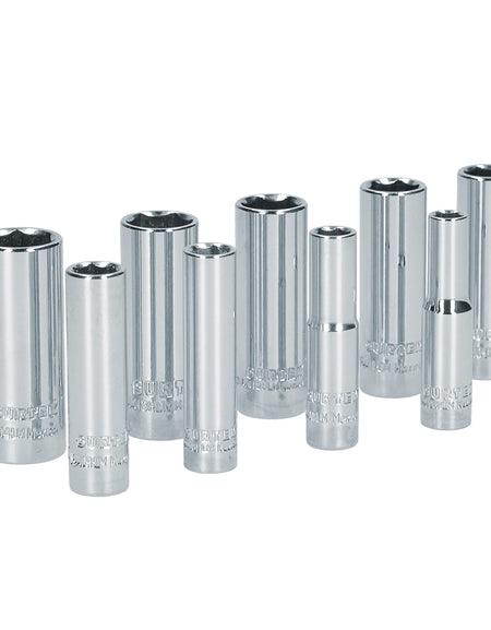 Juego de 9 dados largos milimétricos 1/4" Surtek