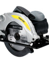 Sierra circular 7-1/4", eje de disco 5/8", potencia de 1200 W, consumo eléctrico de 0.84 kWh, voltaje de 120 V, frecuencia de 60 Hz, velocidad máxima de 4500 rpm. Surtek