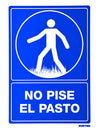 Señal "No pise el pasto" Surtek