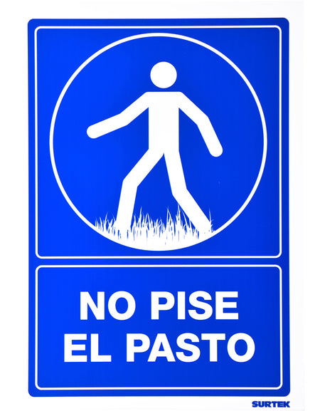 Señal "No pise el pasto" Surtek