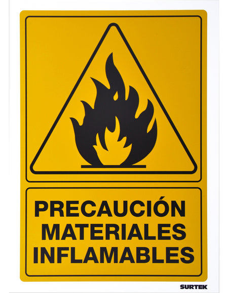 Señal "Materiales flamables" Surtek