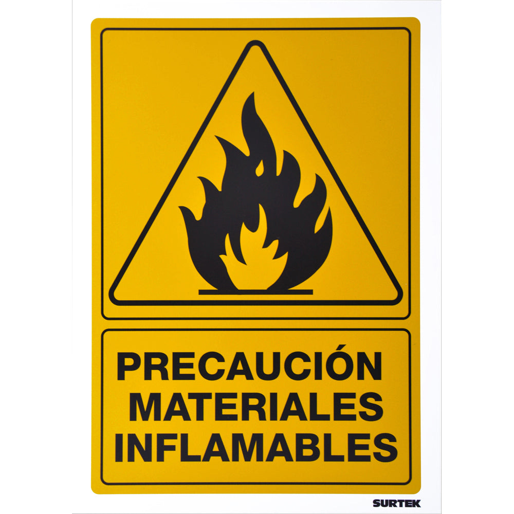 Señal "Materiales flamables" Surtek