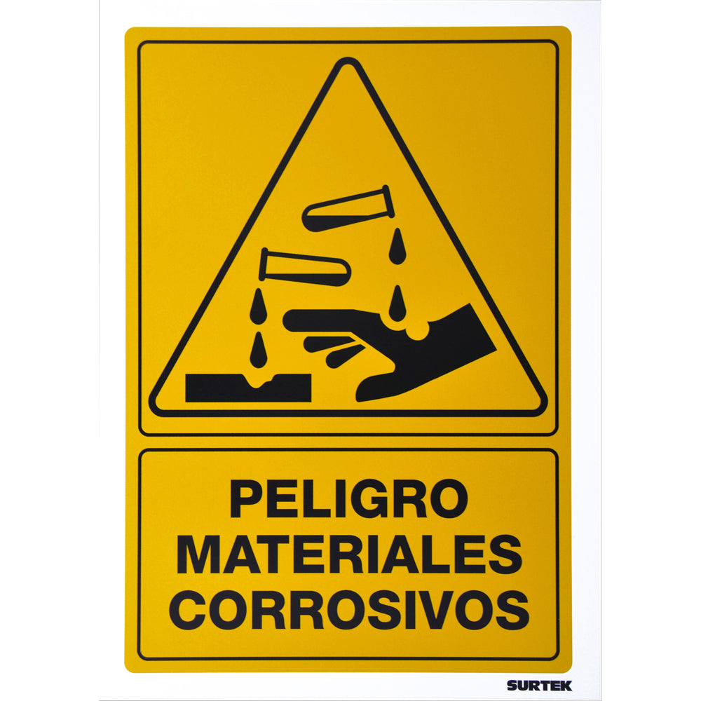 Señal "Materiales corrosivos" Surtek