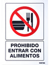 Señal "Prohibido alimentos" Surtek