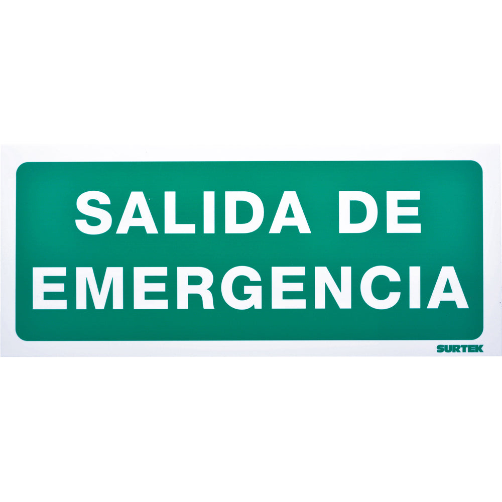 Señal "Salida emergencia" Surtek