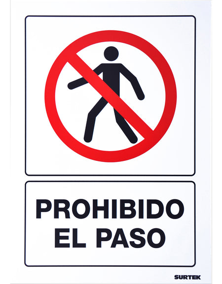 Señal "Prohibido el paso" Surtek