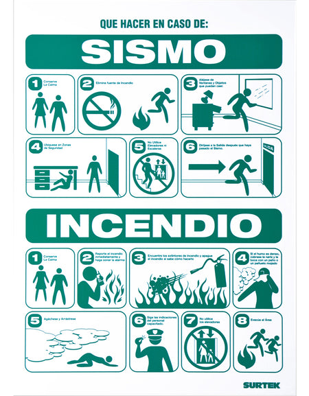 Señal "Sismo/incendio"  Surtek